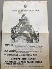 Arditi arditismo fascismo Ass. Naz. d'Italia gruppi ardimento Roma anni '50 '70