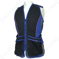 Skeet Shooting Vest Evo Blu - Clay Piccioni Tiro Caccia Gilet Giacca Gillet