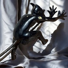 Statua Satiro Scultura Diavolo Vintage Kasli Gotico Deco Satana Arte Mefistofele