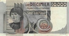 Italy  10,000  Lire  3.11.1982
