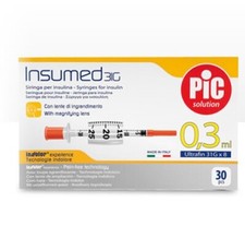 Pic Solution Pic Insumed Siringa Da Insulina 0,3ml G30x8mm 30 Pezzi