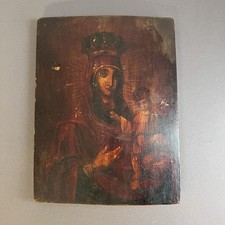 Antica icona russa Madonna con