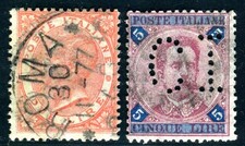ITALIA 1891 59 PERFINS usate +