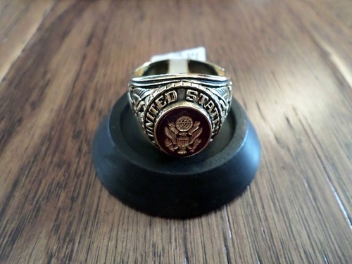 Anello placcato oro - oro, militare