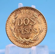 Gold 2 Pesos Messicani 1945 Oro 20kt 900