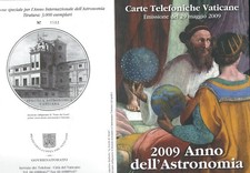 *G V 166 FOLDER VUOTO PER SCHEDE TELEFONICHE VATICANO 2009 ANNO DELL' ASTRONOMIA
