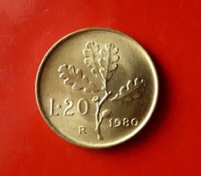 20 LIRE 1980 ERRORE - ROTTURA