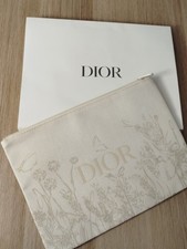 Christian Dior Flower White Makeup Bag