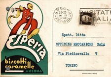 ANCONA - Biscotti e Cramelle ESPERIA - Pubblicitaria, Advertising - VG - PU452
