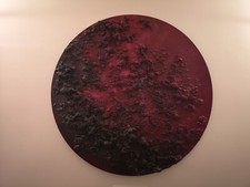 Paola Romano quadro luna rossa 100x100