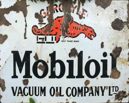 Insegna targa mobil oil vacum - targa,