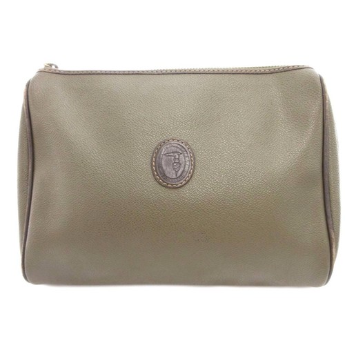 Trussardi khaki pouch plain - trussardi,