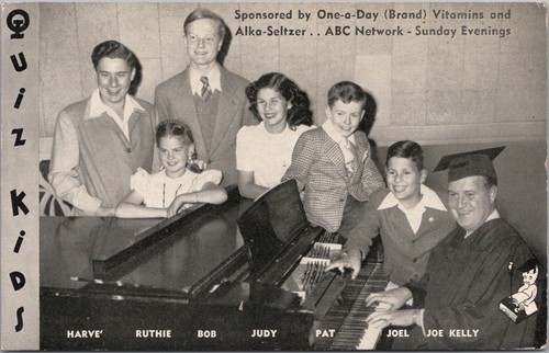 Cartolina epoca quiz kids - d'epoca,