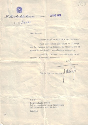 Mag 1959 lettera con - 1959,