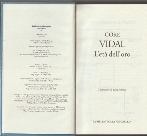 Libro eta dell - l'eta', dell'oro