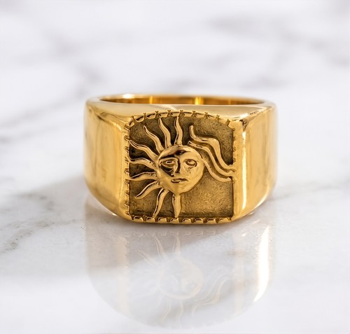 Anello celeste placcato - , oro
