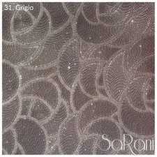 Tessuto Ecopelle Finta Pelle Tappezzeria Rivestimento Grigio Brillantinato 50 cm