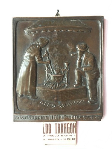 Targa rame osteria friuli - osteria,