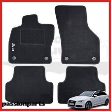 TAPPETI AUDI A3 DAL 2013 IN MOQUETTE CON RICAMO E 4 FISSAGGI SU MISURA 4 PZ