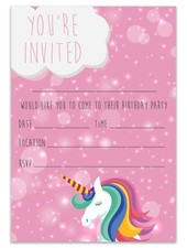 Unicorno festa a tema invita