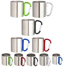 Tazza in acciaio con manico in