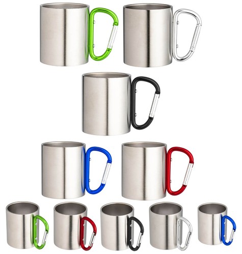 Tazza acciaio con manico in - acciaio,