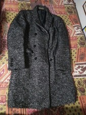 Cappotto Grigio Spinato Uomo