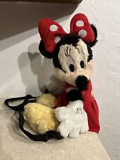 MINNIE TOPOLINA DISNEY zainetto peluche come Nuovo Zaino da Disneyland Paris