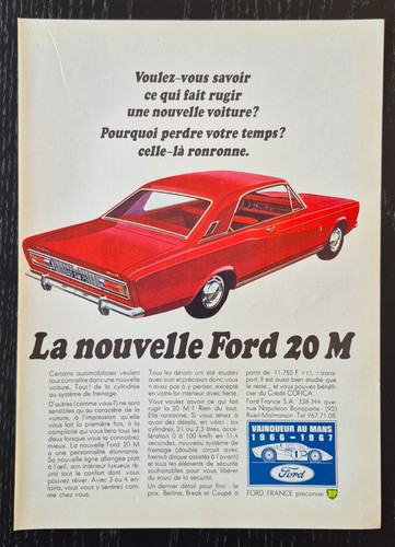 1967 ford 20m original ad - ford,