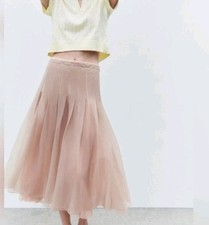 Gonna midi organza a strati