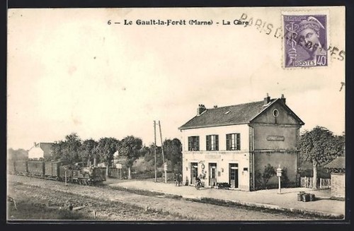 Cpa gault forêt marne - cpa, /marne