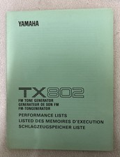 Yamaha TX802 FM Tone Generator Manuale