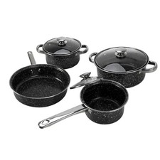 Batteria Di Pentole Antiaderenti Marmorizzate 7 Pezzi