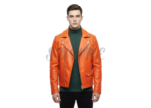 Orange herren echtleder - herren,
