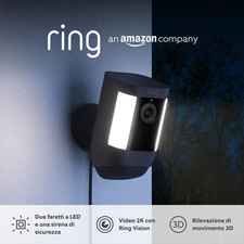 Videocamera Pro Con Faretti Cablata (Spotlight Cam Pro Wired) | Video 2K,  Visio