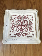 NUOVO RICHARD GINORI 1735 Babele Rosso Square 3 pezzi posto