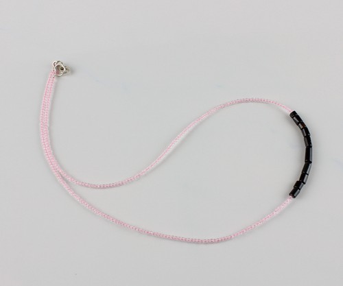 Collana quarzo rosa con - in,
