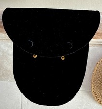 Portagioie vintage David Webb in camoscio nero 2 scatti 7 1/2" per 6" MOL