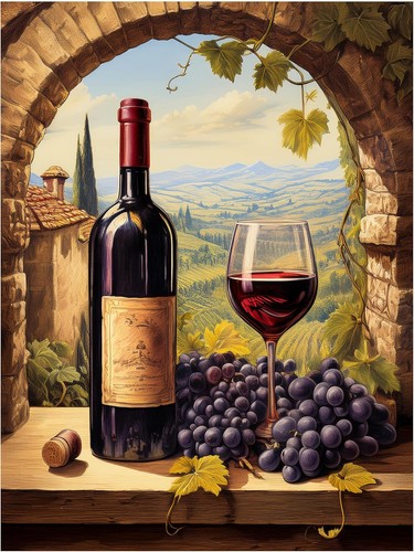 Piastrella murale tema vino - murale,