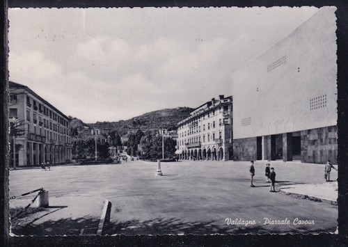 Cartolina valdagno piazzale - valdagno,