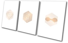 Geometric Indie Music Rose Gold Fashion TREBLE TELA parete arte foto stampa