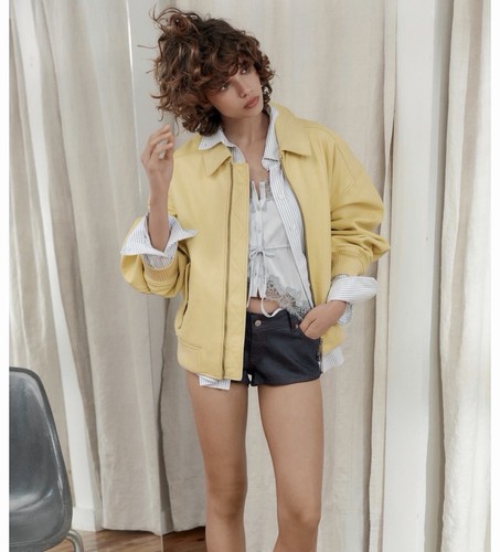 Giacca bomber zara - zara, pelle