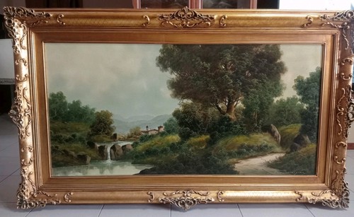 Dipinto olio tela paesaggio - dipinto,
