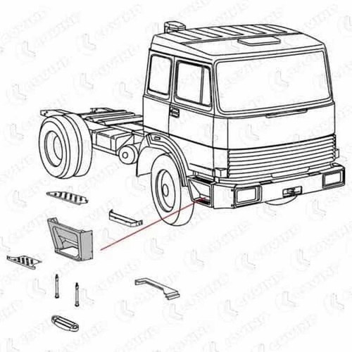 Pedana anteriore destra iveco - pedana,