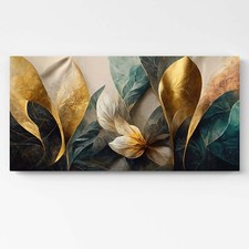 Quadro Moderno "Foglie Dorate