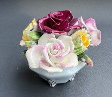 Royal Adderley "Floral Bouquet" England Porzellan Figur Blumenstrauß Vintage 