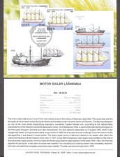 Motor sailer Lääänemaa 2022 Estonia PresentCard-eng Mi 1050