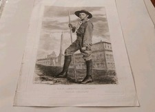 S.A.R Umberto Di Savoia versione Scout Antica Incisione/Stampa 29X41 Cm.