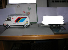 Da Pack Set Peugeot 205 TDC '86 Saby 1/18 Otto Ottomobile Van+trailer cod 0T384