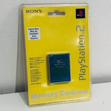 Memory Card Sony PlayStation 2 PS2 Blu/Azzurro trasparente. SIGILLATA/SEALED